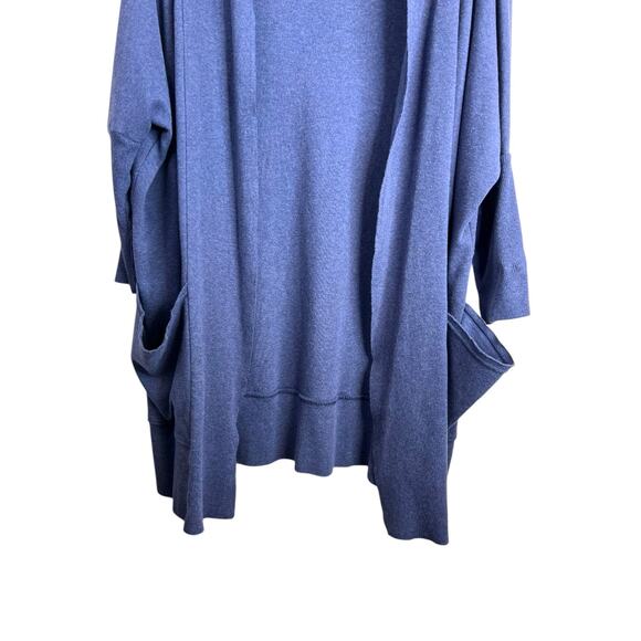 Pact - Women's Airplane Cardigan 100% Organic Cotton Open Front in Indigo Sz S/M - Picture 4 of 8